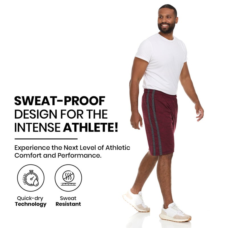 Essential Elements Athletic Shorts for Men - 5 Pack Men's Activewear with Pockets, Quick Dry Basketball Shorts - Sports Shorts for Workout, Gym, Running - Image 3